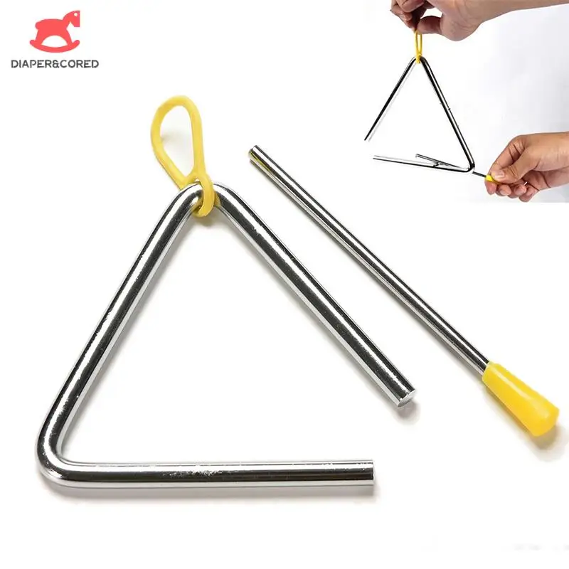 

1 Set Musical Instrument Rhythm Educational Preschool Musical Percussion Metal Triangle Percussion Children Funny Toy