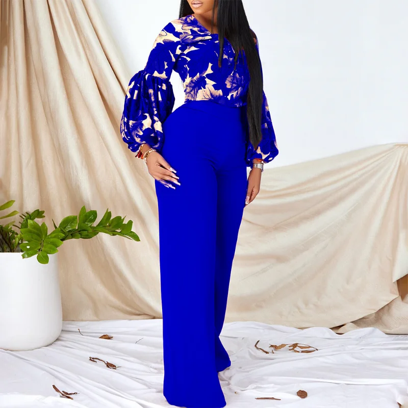 

African Clothes for Women 2 Piece Set Summer Outfits African Elegant Print Tops and Pants Suit Plus Size Ladies Matching Sets