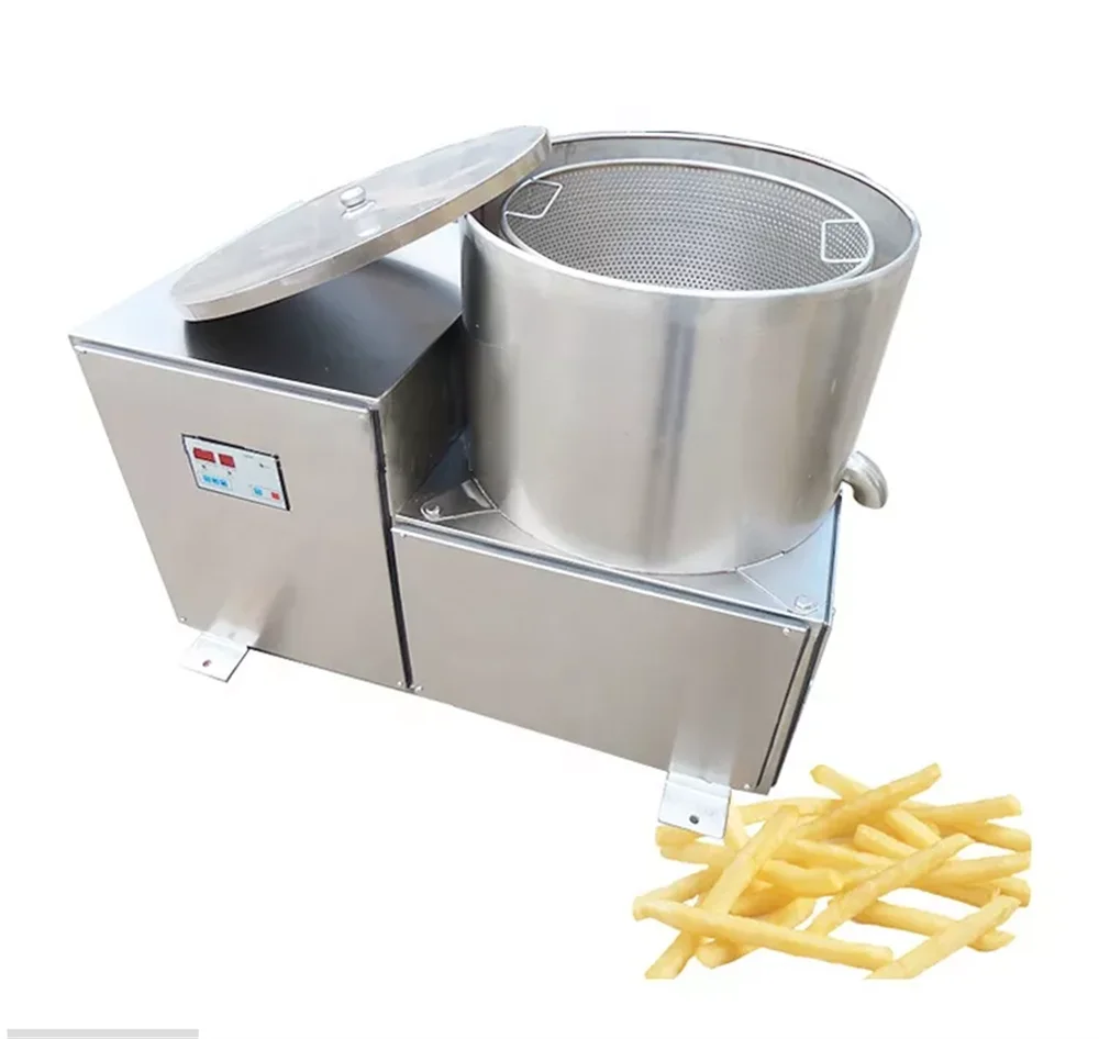 

Industrial Fruit Vegetables Centrifugal Dewatering Food Dehydrator French Fries Making Potato Deoiling Machine Spin Dryer