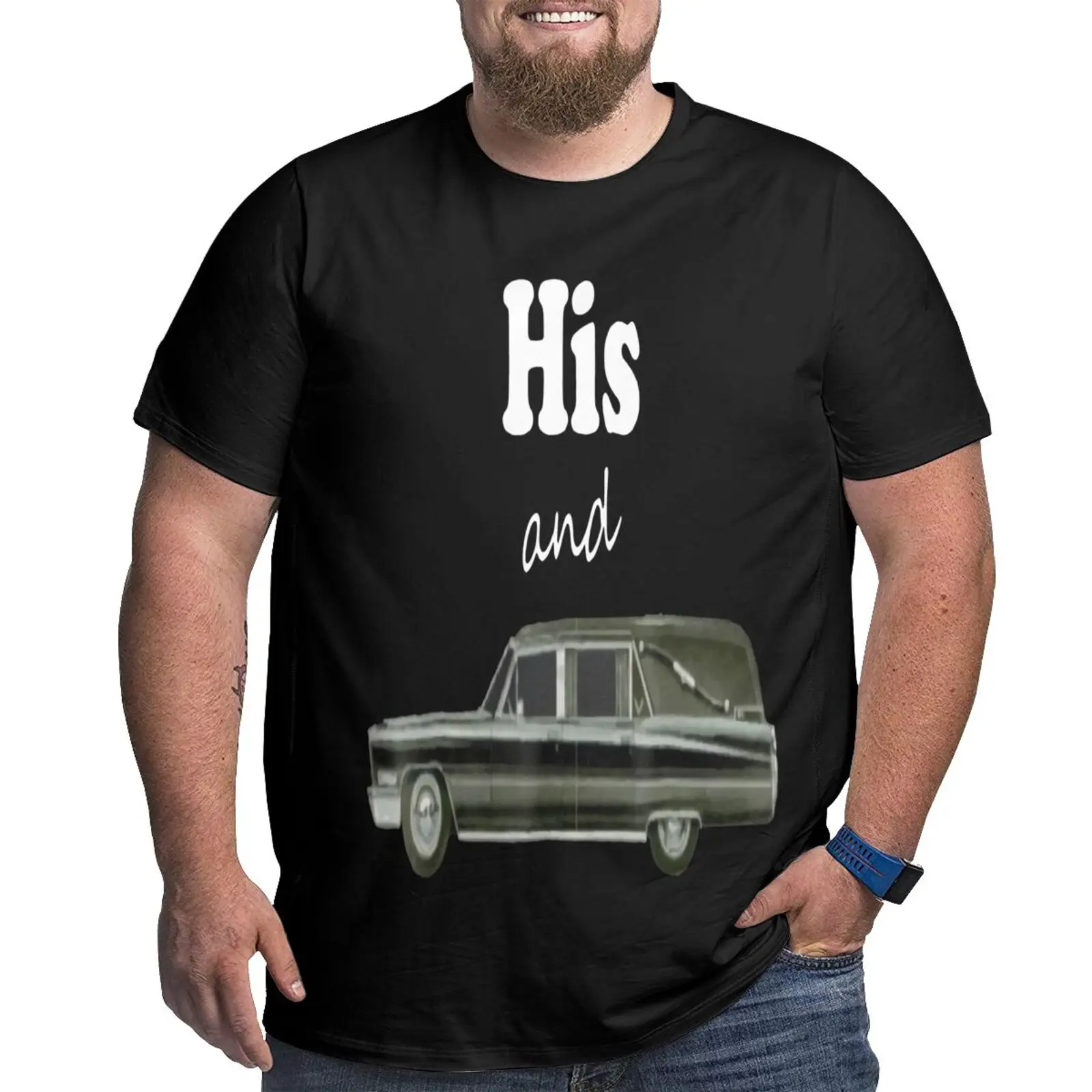 

Футболка мужская оверсайз с принтом «его и сердца»