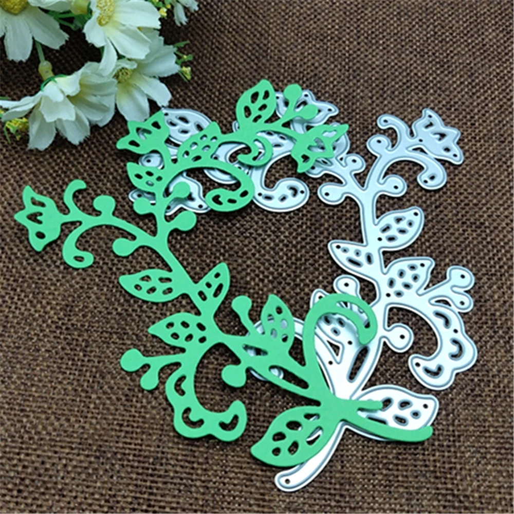 Металлическая Форма для резки 3d-цветов Листьев круглое отверстие этикетка