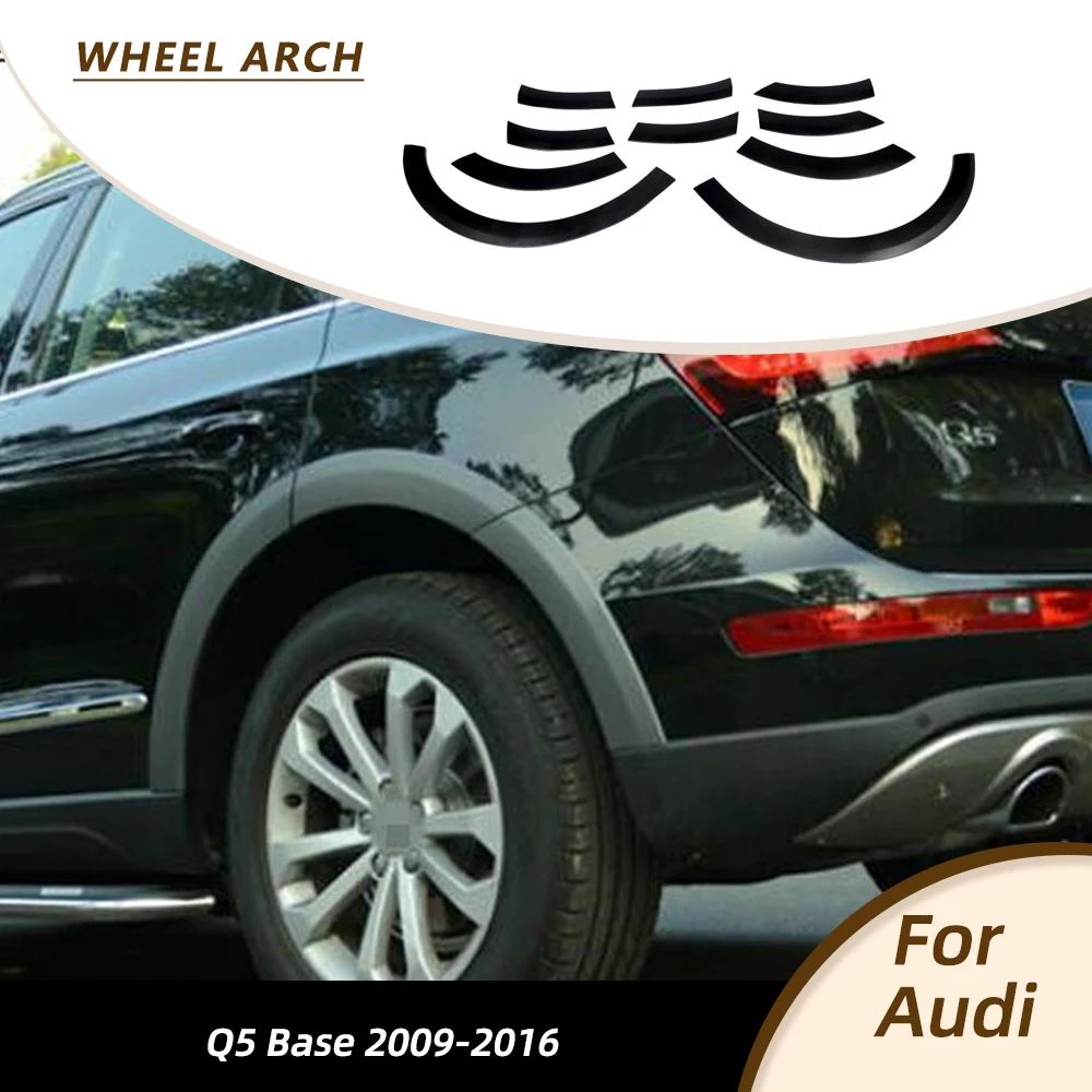 Фото Расширители колесных арок автомобиля для Audi Q5 Base Only SUV 2009-2016 Mouding Fender Cover Trim Car Racing Body Kits No Sline Matte Black №1