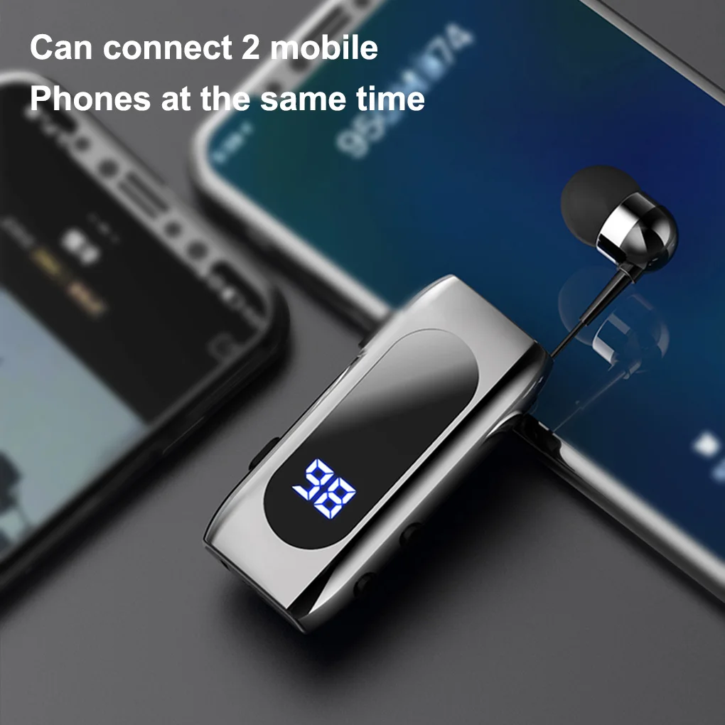 

Bluetooth-compatible Lapel Earphone 2.4GHz Double Connection Rechargeable Vibration Notebook Computer Phone Headset