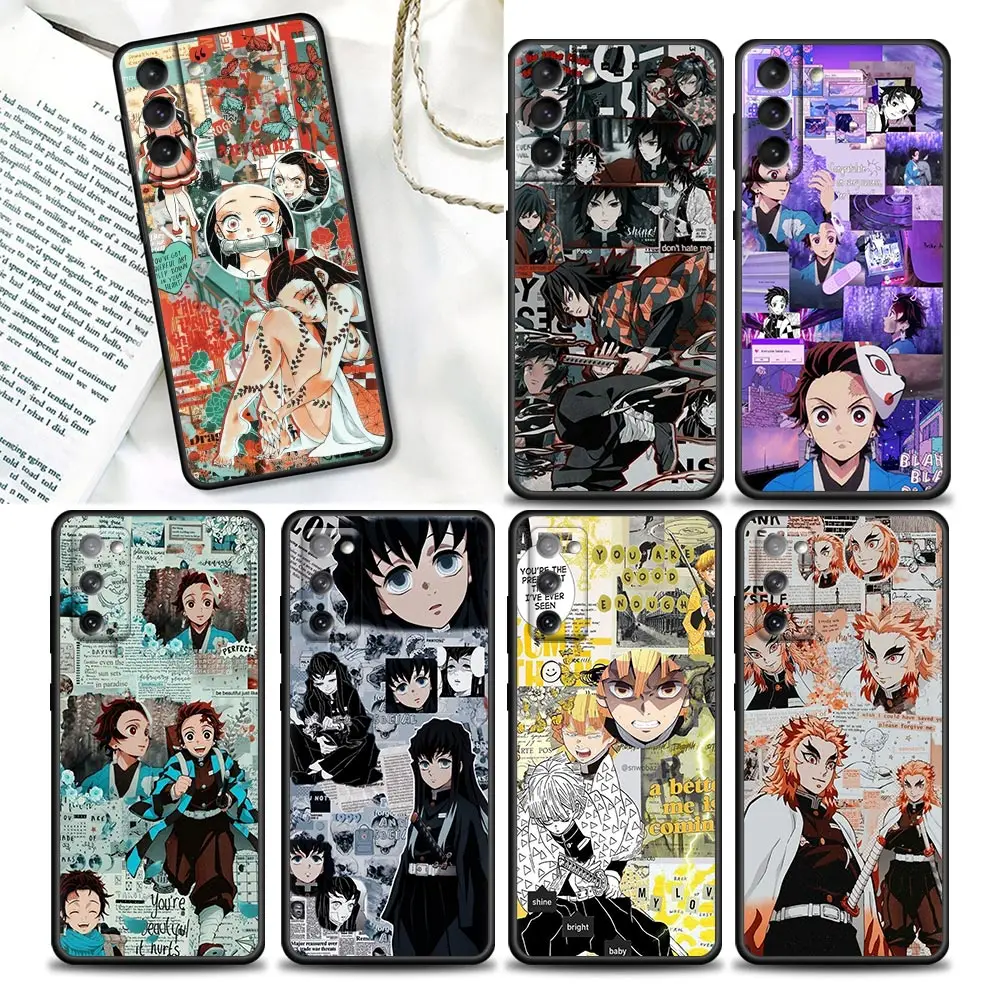 

Phone Case for Samsung Galaxy S7 S8 S9 S10e S21 S20 Fe Plus Ultra 5G Soft Silicone Cover Anime Kimetsu No Yaiba Demon Slayer