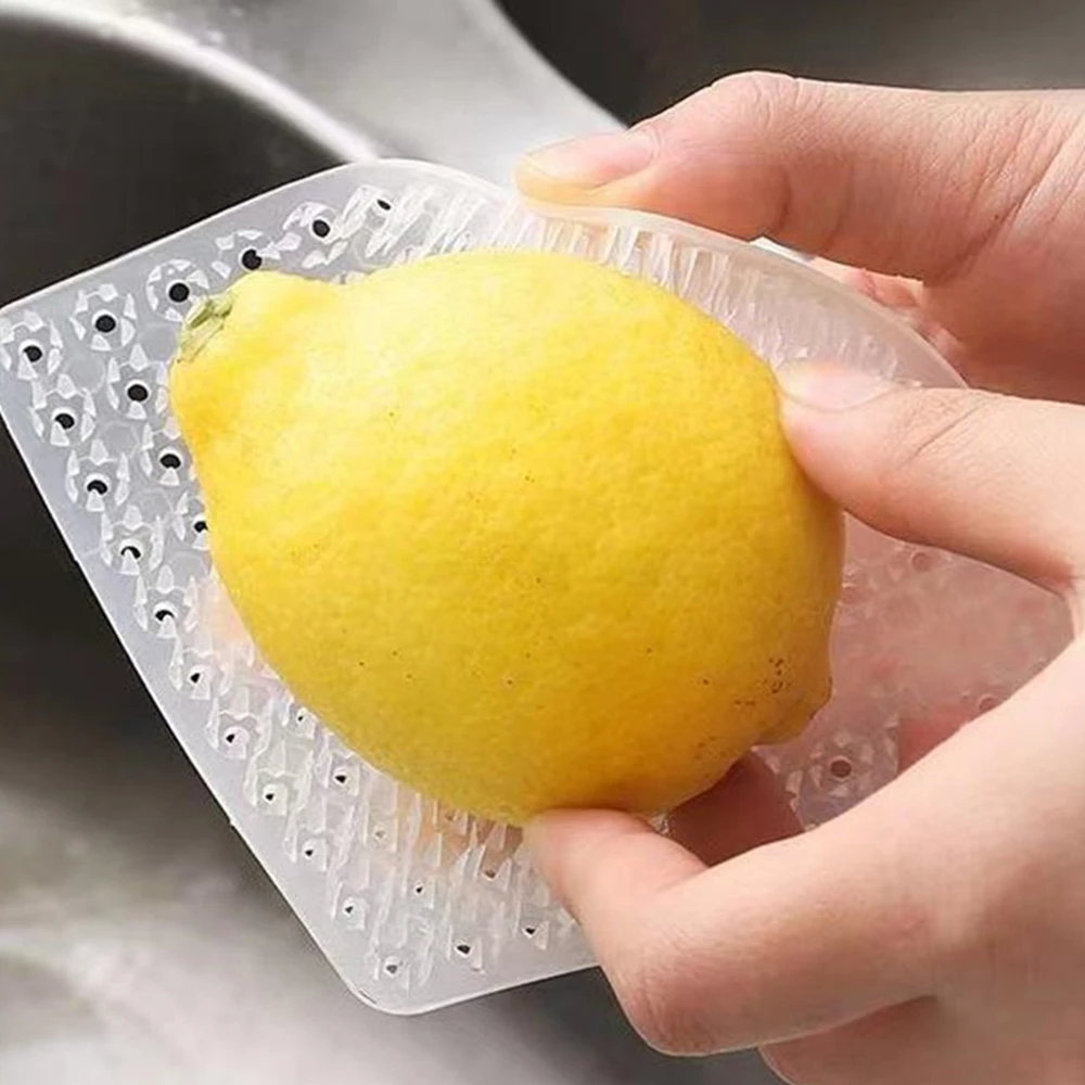 

Kitchen Cleaning Brush Silicone Household Fruit and Vegetable Cleaning Brush Pot Pan Sponge Scouring Pads Easy Cleaning Tools