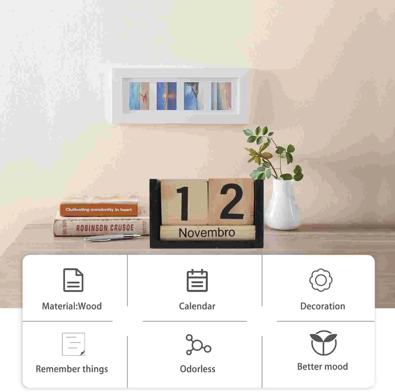 Настольные календари деревянные блоки вечный мини-куб для планирования времени