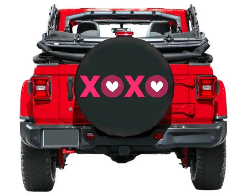 

Spare Tire Cover XOXO, Valentine's Jeep Tire Cover, Jeep girl, Heart Jeep Accessories, Heart spare tire cover