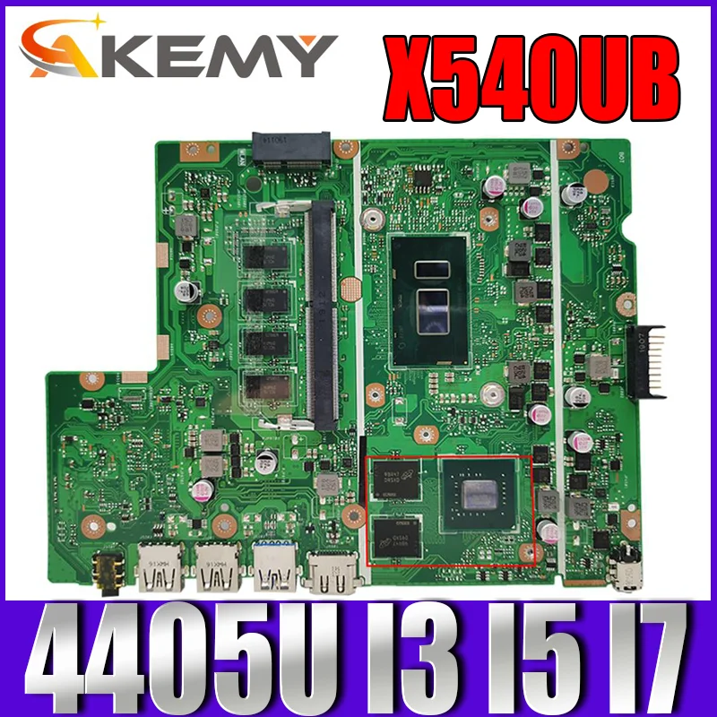 

X540UB материнская плата для ноутбука 4 Гб I3 I5 I7 6th 7th 8th Gen 4405U CPU VGPU для ASUS X540UV X540UB X540UBR X540U материнская плата для ноутбука