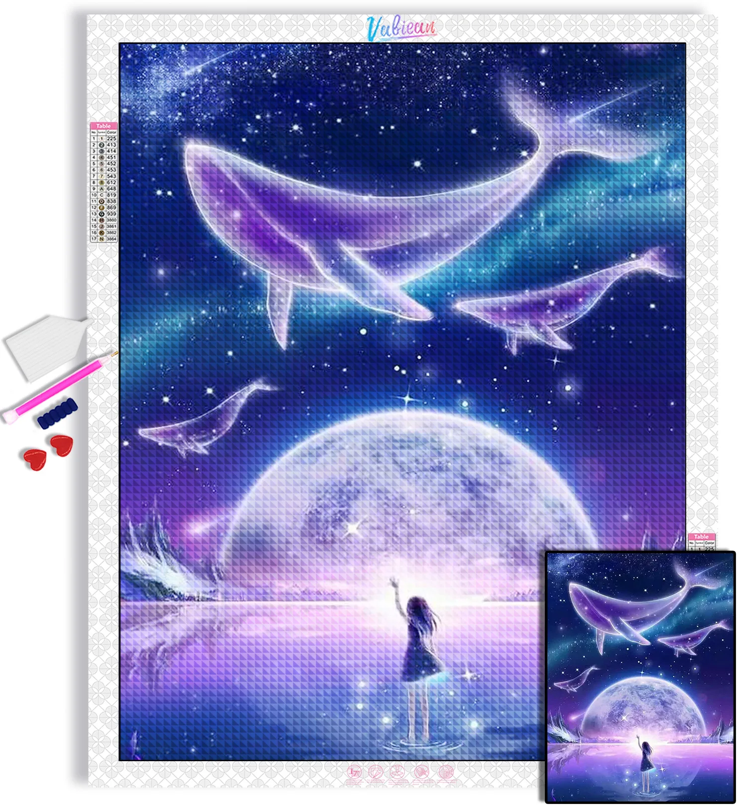 

5D DIY Anime Diamond Painting kit Round Diamond Embroidery Cross Stitch Mosaic Home Decor