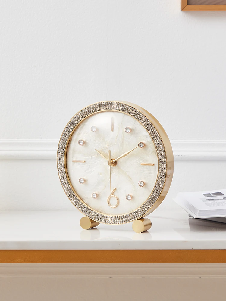 Роскошные Настольные часы в виде латунной ракушки настольное украшение