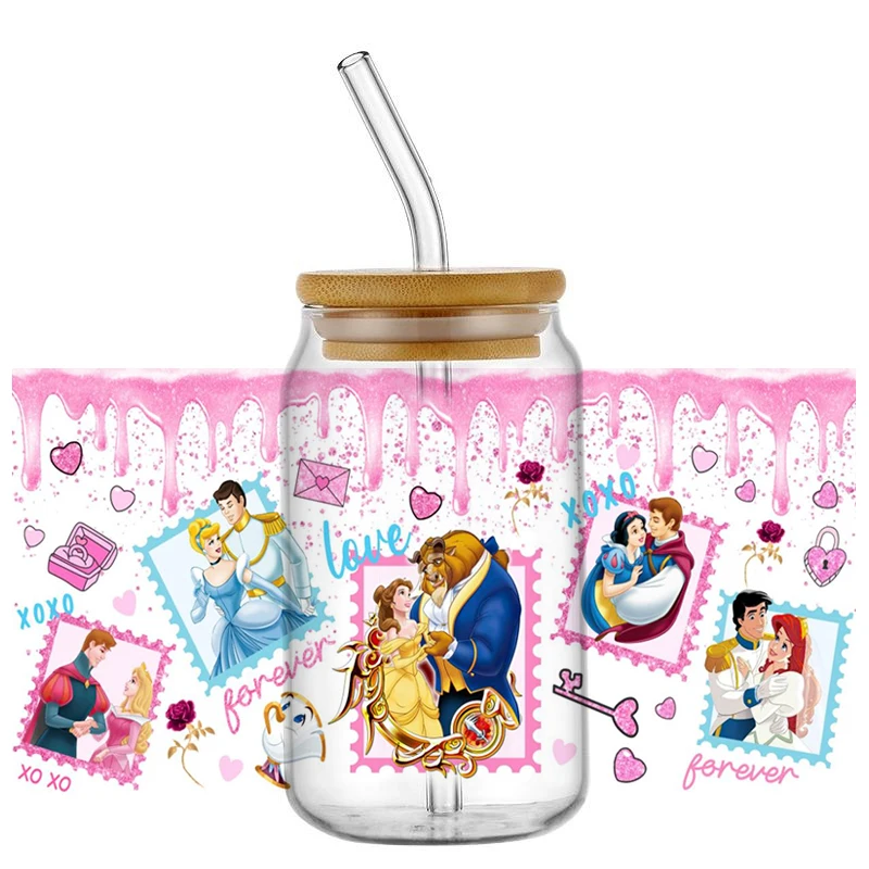 Miniso смешанный мультяшный герой 16OZ UV DTF обертки для чашек переводная наклейка