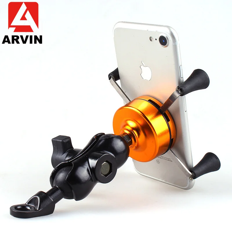 

ARVIN 360 Degree Rotation Motorcycle Bicycle Phone Holder Stand For iPhone XR 8P Sangsung S9 Bike Mobile Phone GPS Bracket Mount