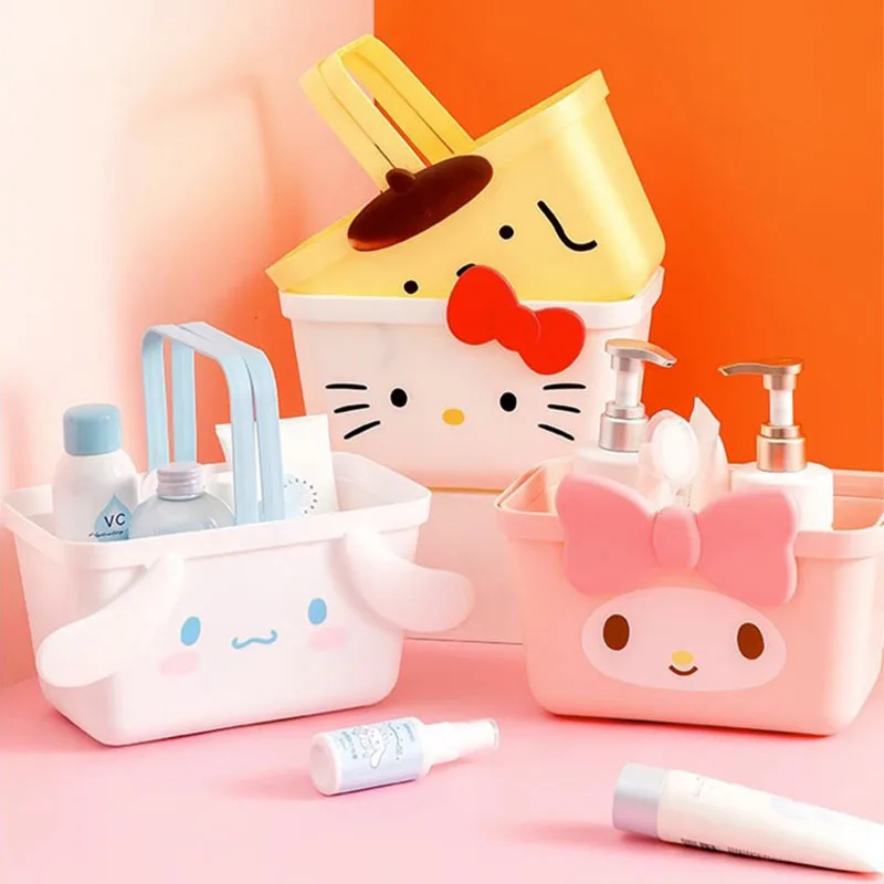 

Sanrio Kawaii HelloKitty корзина для хранения My Melody Cinnamoroll аниме простая одежда мелочи закуски и косметика корзина для хранения
