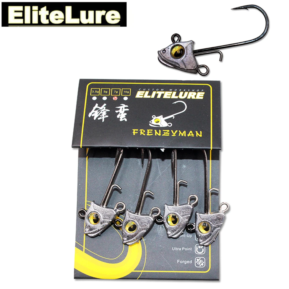 ELITELURE FRENZYMAN 7 г 10 Черный гольян BUMBLEHEAD хвостовик джиг-головки крючки мягкий хвост