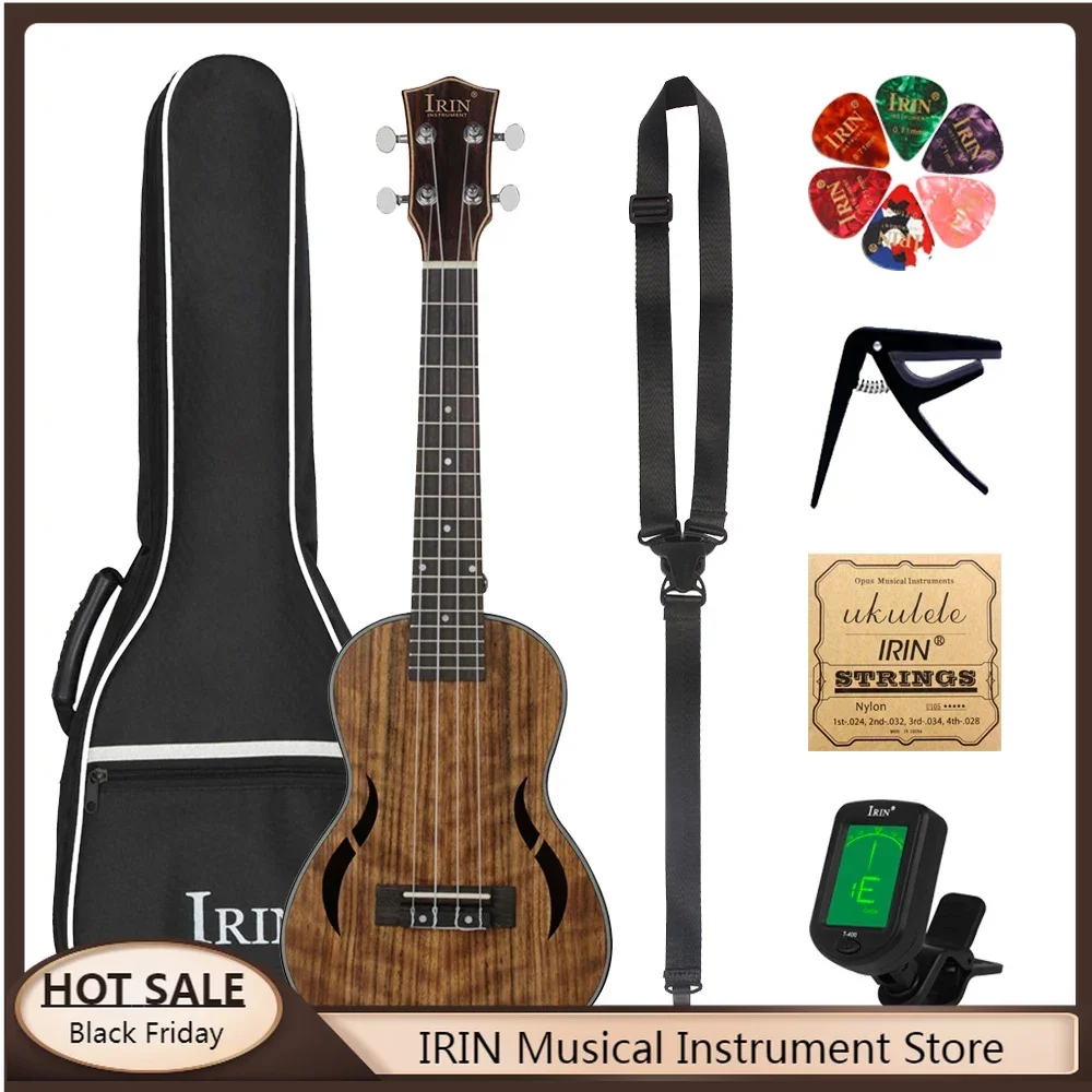 

IRIN 26 Inch Ukulele 4 Strings Hawaiian Guitar Walnut Body Guitarra Ukulele With Bag Strings Tuner Guitar Parts & Accessories