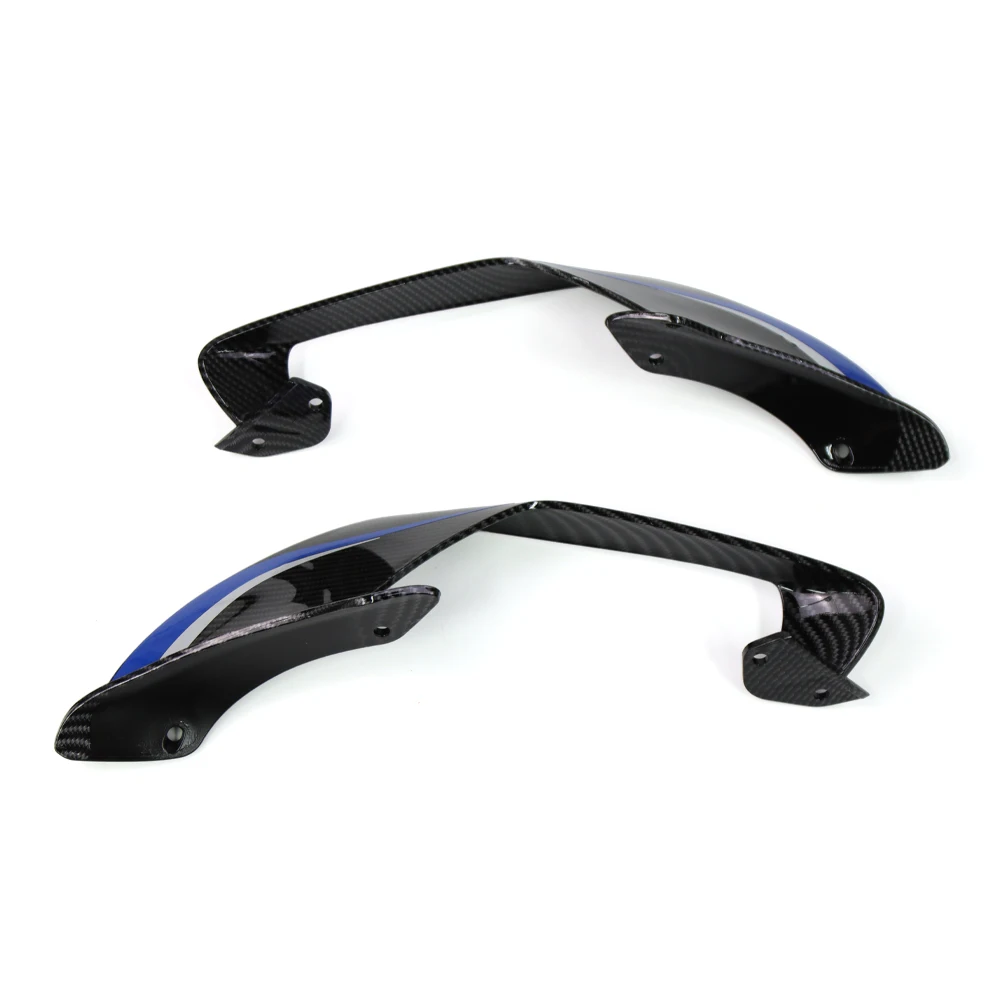 Фото Для YAMAHA YZF-R1 YZF R1M 2020-2027 2026 2025: Боковые фиксированные аэродинамические спойлеры-винглеты из карбона и АБС-пластика для мотоциклов №5