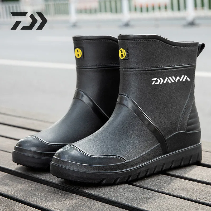 

Ботинки Daiwa мужские для рыбалки, водонепроницаемые уличные осенние короткие туфли, дождевая обувь для рыбалки