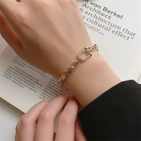 super cool chain bracelet south korea set diamond bracelet new cold wind metal texture tide bracelet