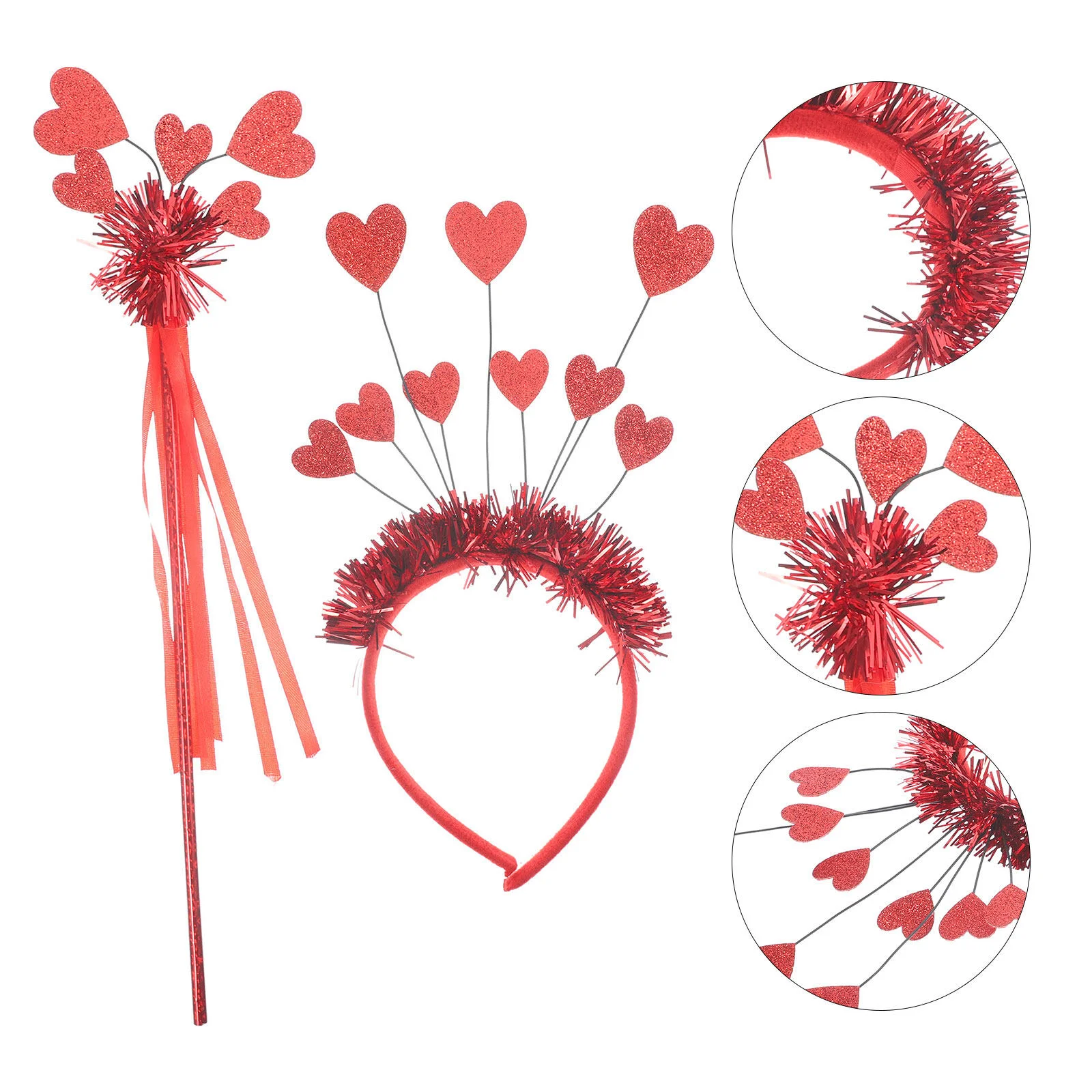 

Scepter Hair Hoops Valentines Day Festival Headband Hairband Glitter Hair Accessoriess Party Decor Accessory Wedding