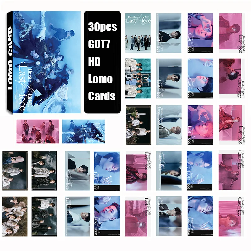 

30pcs/set Kpop GOT7 LOMO Cards New album Breath of Love: Last Piece New arrivals K-pop GOT7 photo cards for fans gift