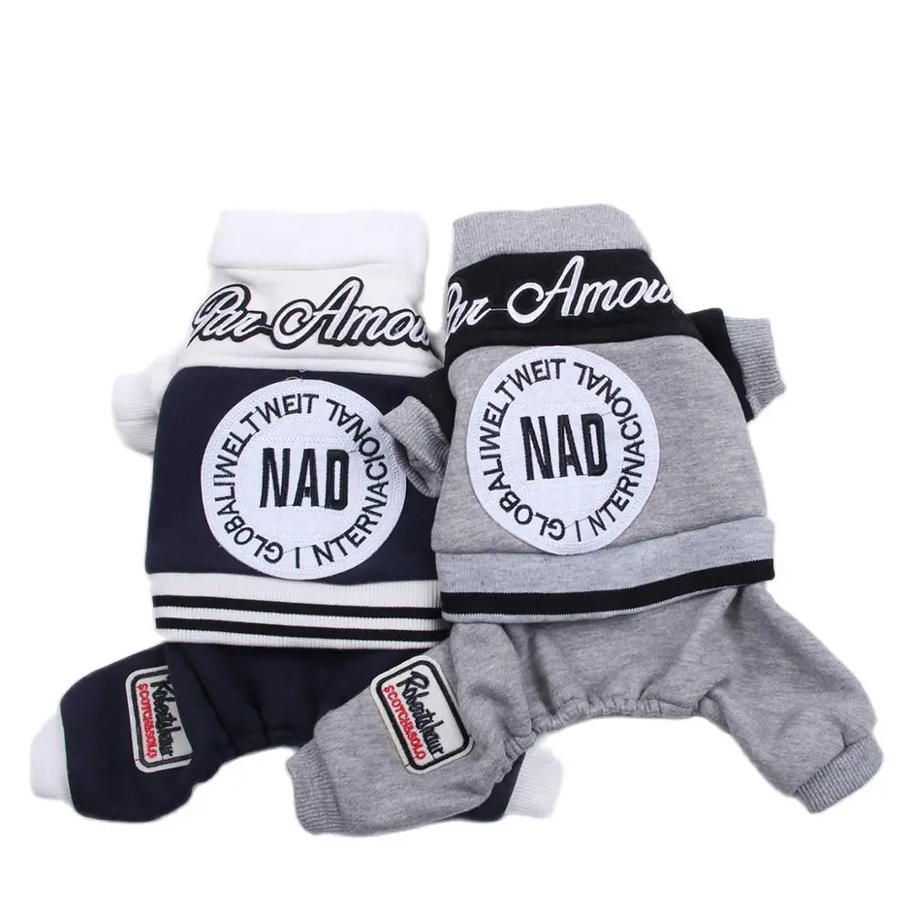

Leisure Pet Dog Hoodie Coat Cat Puppy Fleece Jumpsuit Letters Design Spring/Autumn Outfit Clothing Apparel