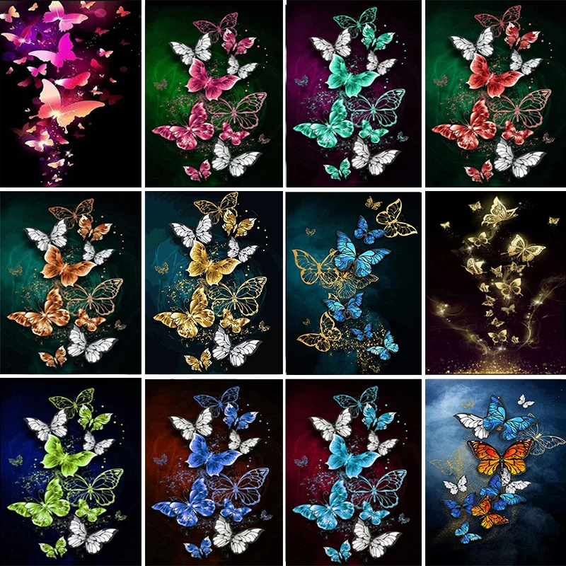 

DIY Animal Diamond Painting Butterfly Rhinestone Embroidery Cross Stitch Set Hand Inlaid Children's Gifts Home Wall Decoration