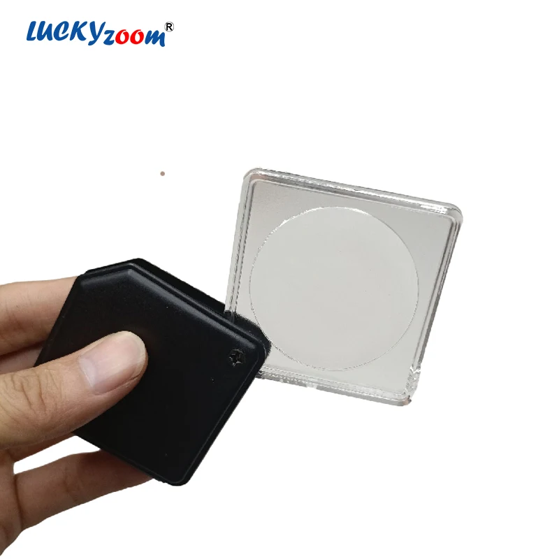 

50MM ABS 10X Magnifier Handheld Monocle Magnifying Glass Foldable Pocket Jewelry Magnifier Loupe Square Reading Mini Lupe