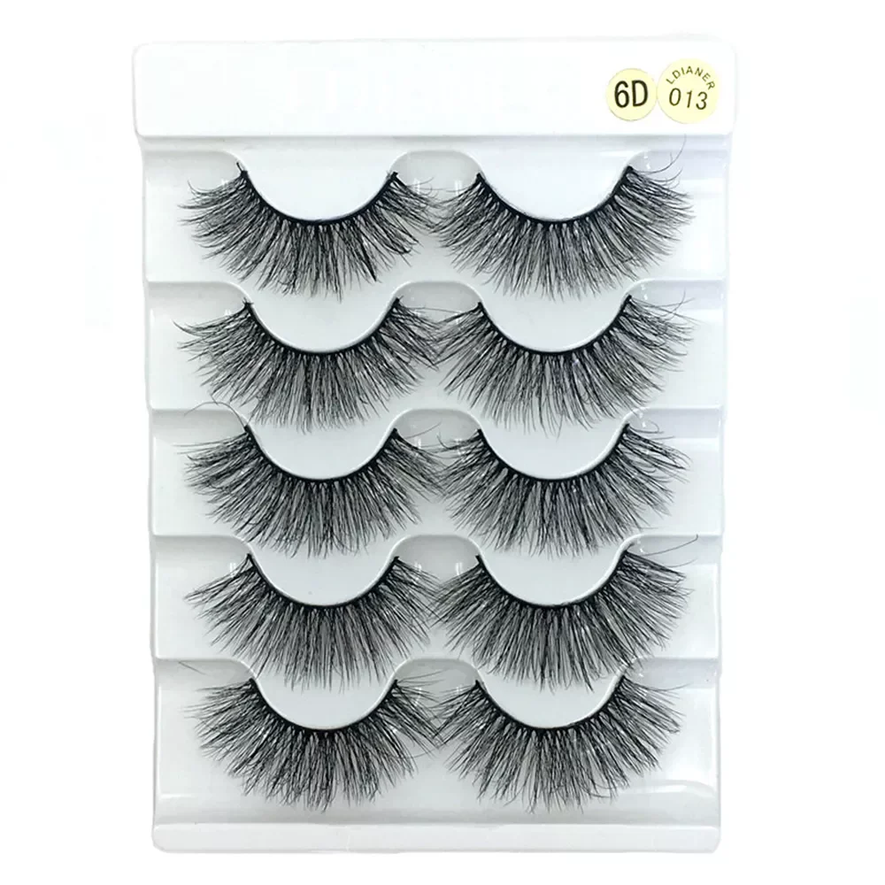 

NEW IN Pairs 6D Faux Mink Hair False Eyelashes Natural Long Wispies Lashes Handmade Cruelty-free Criss-cross Eyelashes Makeup To