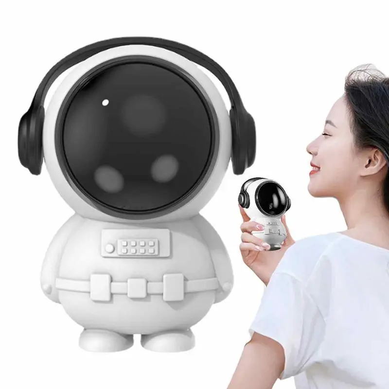 

Mini Handheld Fan Low Noise Personal Portable Leafless Fan Speed Adjustable USB Rechargeable Astronaut Shape Fan For Kids Girls