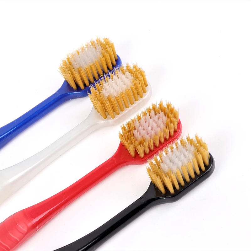 

1pc Adult Household Wide Head Toothbrush Large Head Soft Bristle Toothbrush Toothbrush Manufacturers Wholesale Random Color
