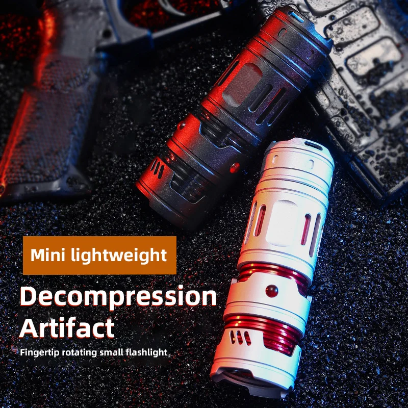 

Fingertip Gyro Decompression Flashlight Strong Light Mini Multifunctional Charging Flashlight Outdoor Portable Home Super Bright