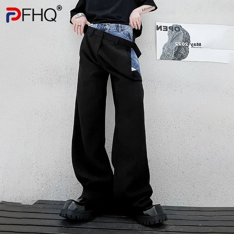 

Брюки мужские джинсовые в стиле пэчворк, весна 2023