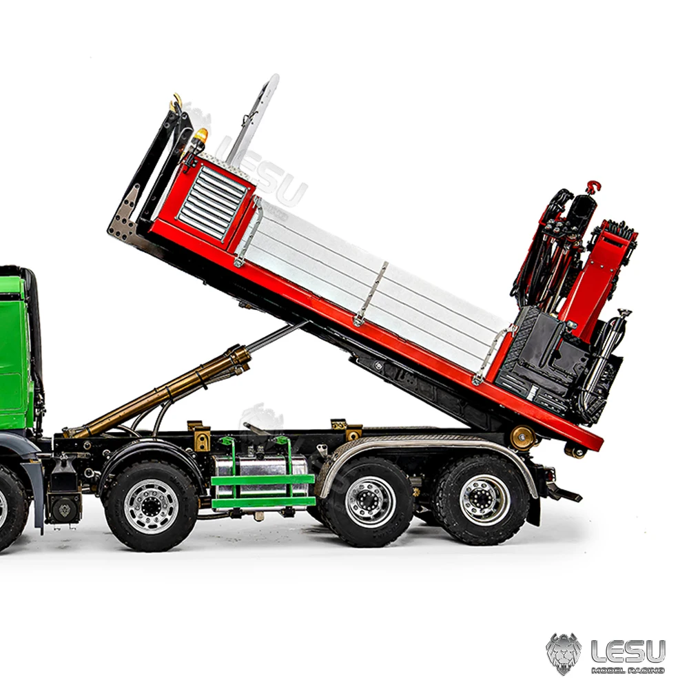 LESU RC Металлический грузовой ящик Гидравлический кран 7-канальный клапан для 1/14 Roll