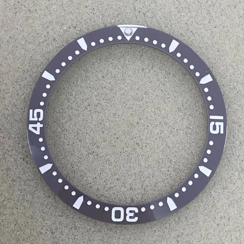 38mm Tilted Ceramic Watch Bezel Insert Fits 40mm USB Men's Diving Watch Case Inside Diameter 30.5mm Ring Replacement Accessories