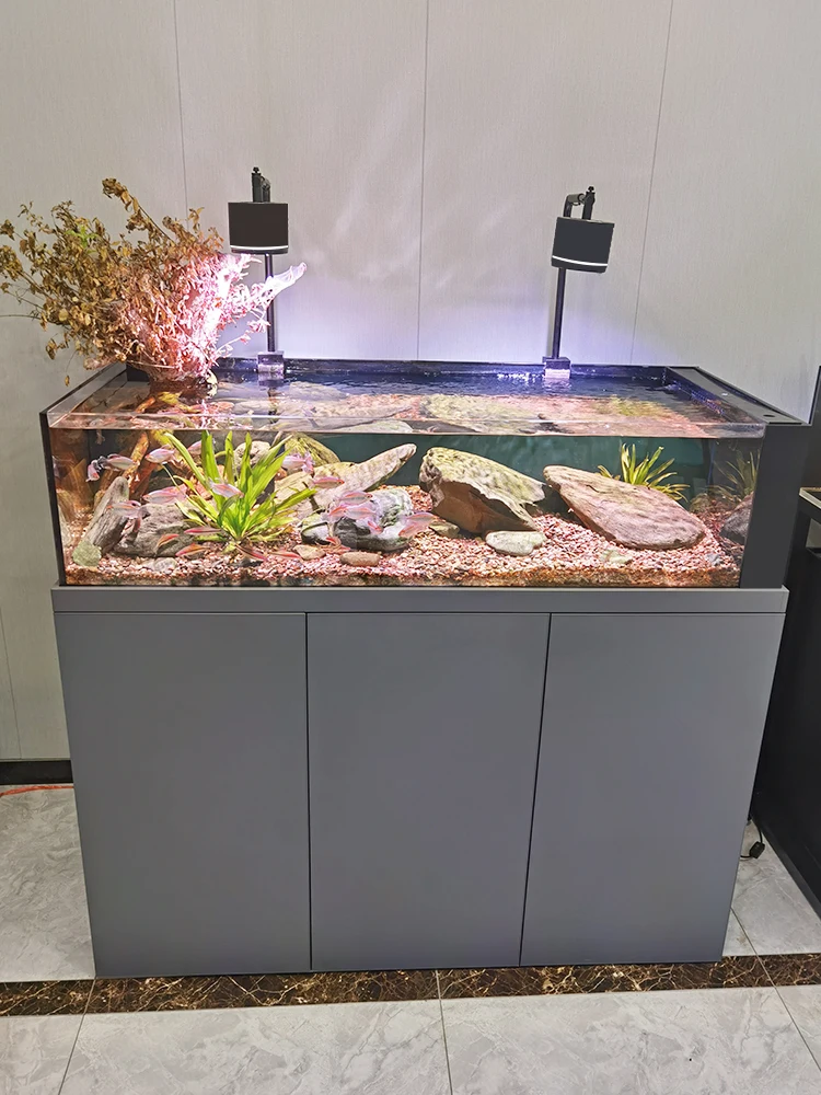 Нижний фильтр Lanshou рыбный шар экологический аквариумный ландшафт супер белый