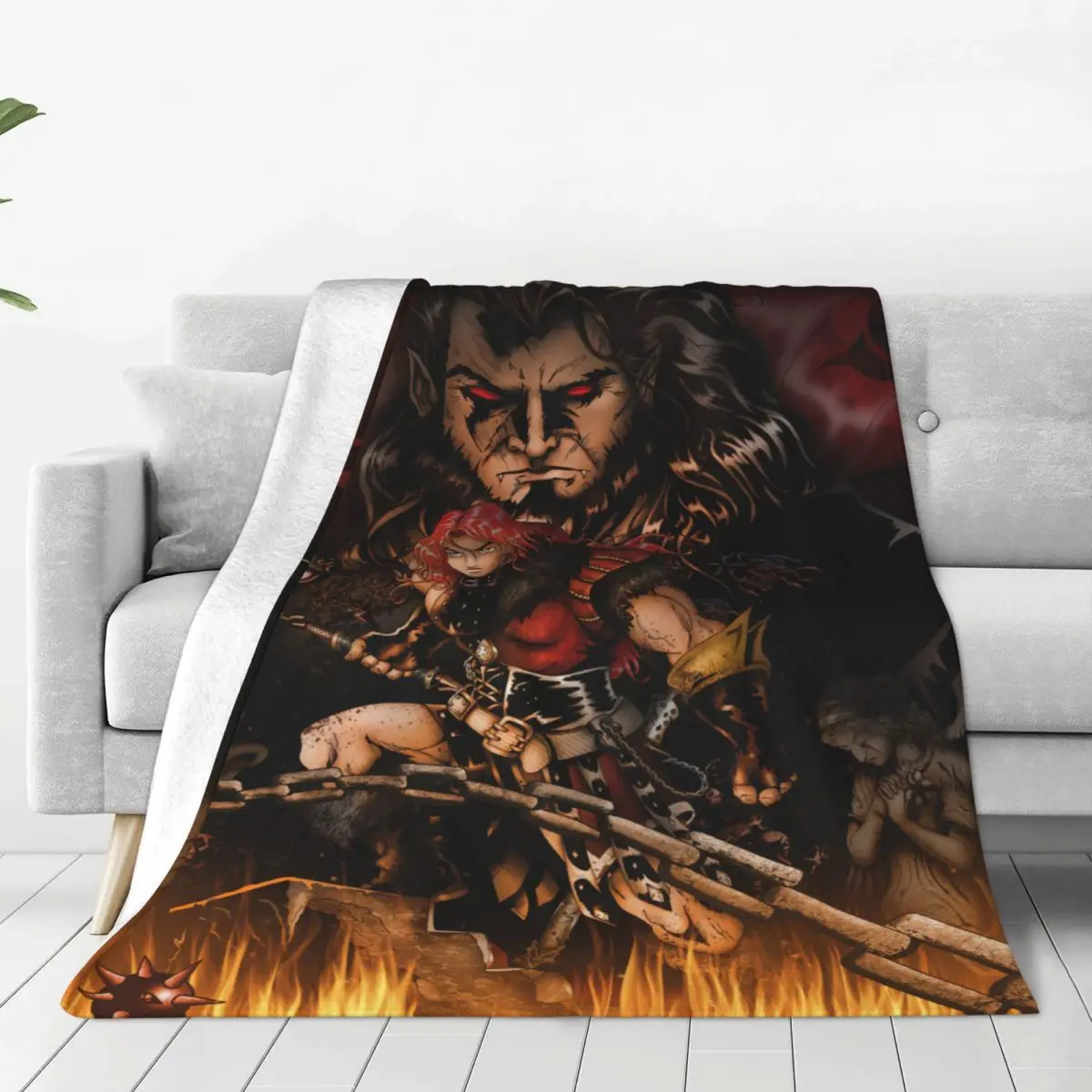

Castlevania Game Blankets Flannel Simon Belmont Anime Lightweight Thin Throw Blankets for Bedding Couch Bedroom Quilt