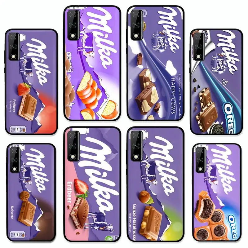 

Chocolate Milka Box Phone Case For Huawei Y9 Y7 Prime Y9s Y8s Y8p Y6p Y6 Y5 Mate 50 20 Lite 10 Pro Cover
