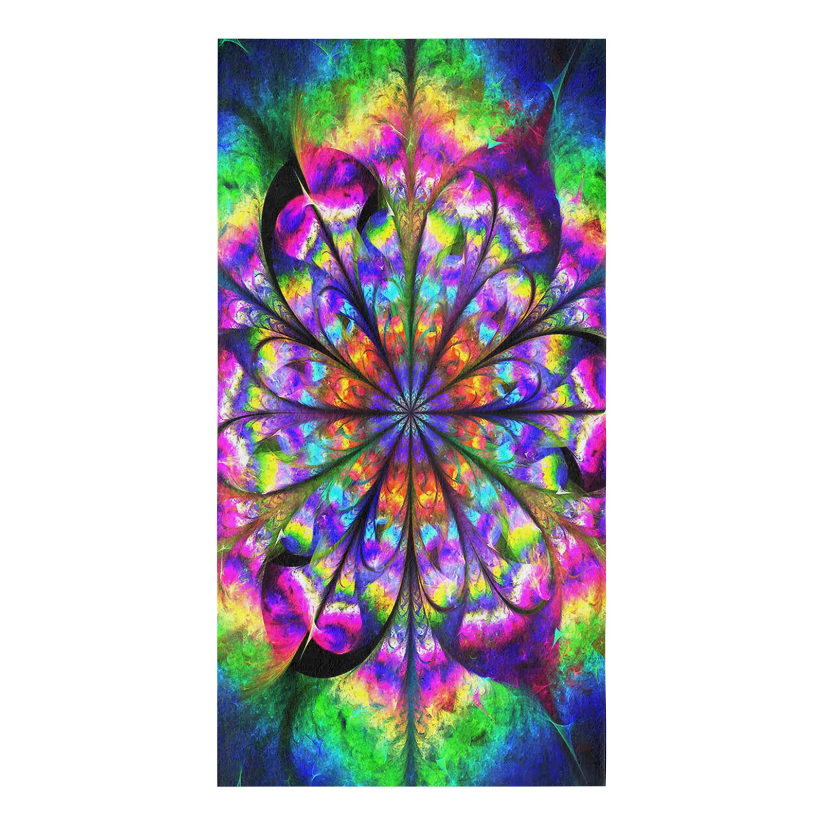 Psychedelic Flower Mandala Rainbow Kitchen Towel Set Cleaning Cloth Accessories Dish Washing Household Decoracion |