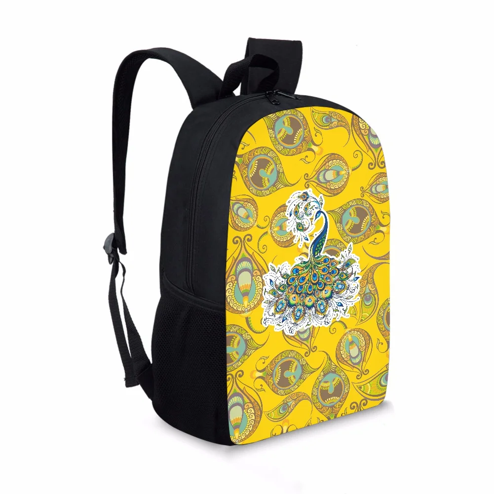 Pretty Peacock Pattern School Bags for Girls Premium Designed Mochila Femenina Customized Teenagers Backpacks Free Shipping