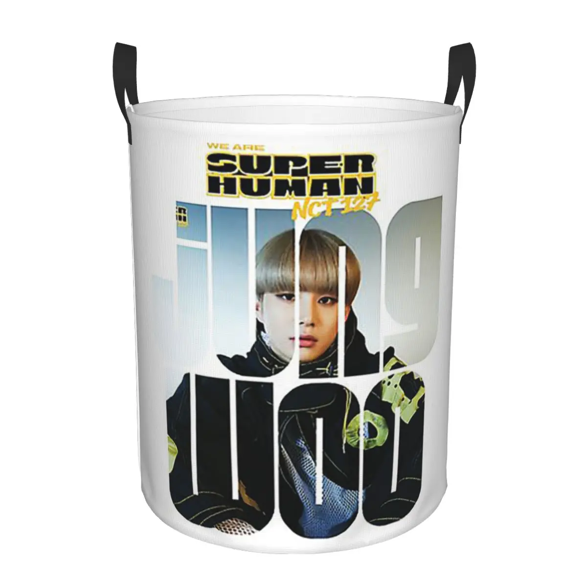 Фото NCT 127 Jungwoo Superhuman Складные корзины для белья Корзина для хранения грязной одежды и игрушек Большая водонепроницаемая корзина №4