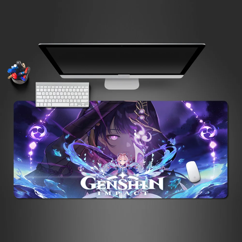 

Игровой коврик с аниме Genshi, коврик для мыши Xxl, коврик для мышки в стиле аниме, коврик для мыши, коврик для компьютерной клавиатуры Xxl, игровой ...
