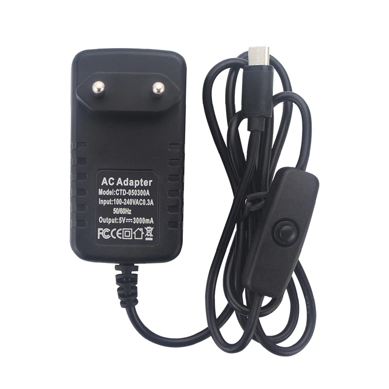 USB Type C 5V 3A Orange Pi 3B адаптер питания ВКЛ/ВЫКЛ