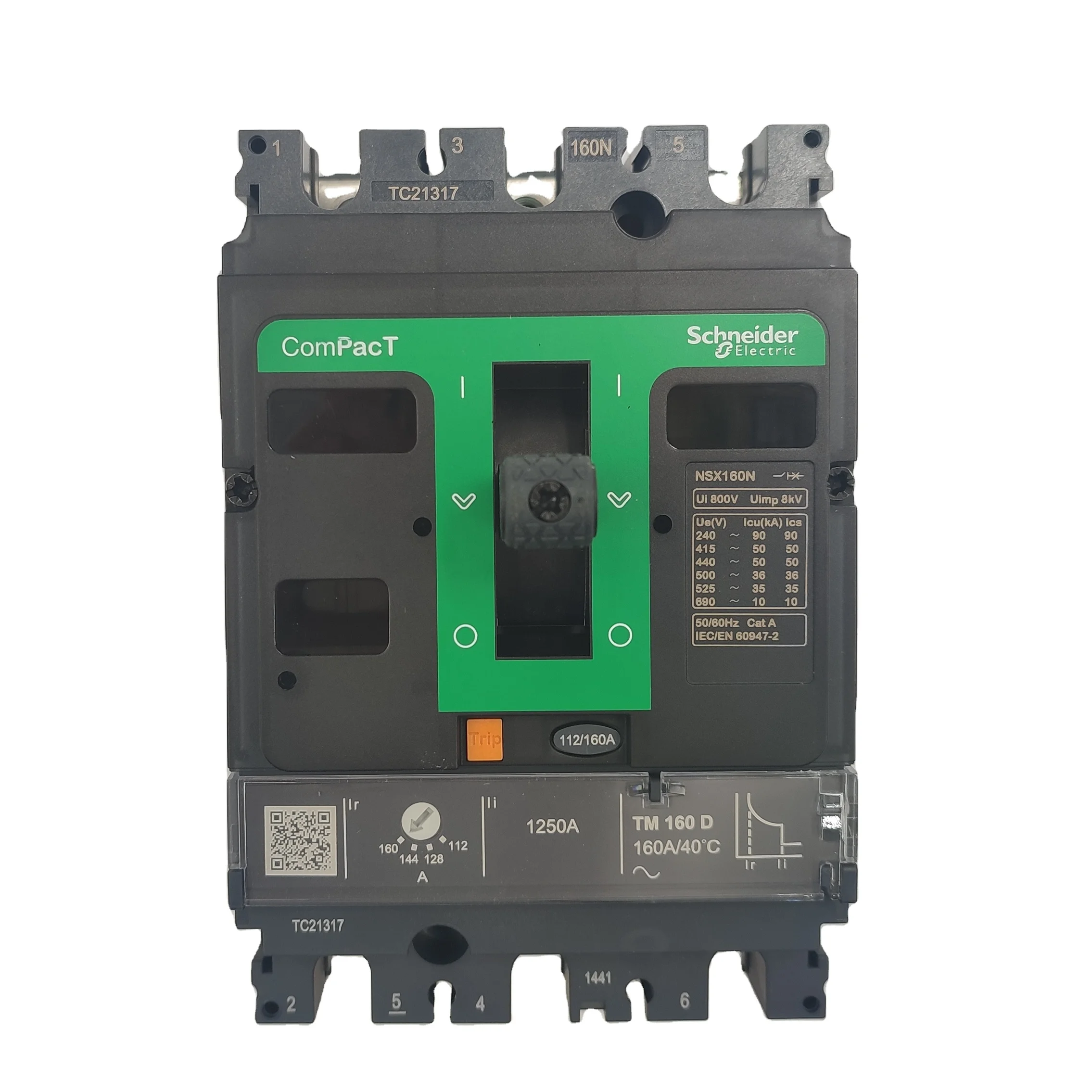 

Telemecanique Molded Case Circuit Breaker NSX Series MCCB ComPacT NSX100F 36kA (415 VAC) TMD Trip Unit 32A 3P3D C10F3TM032