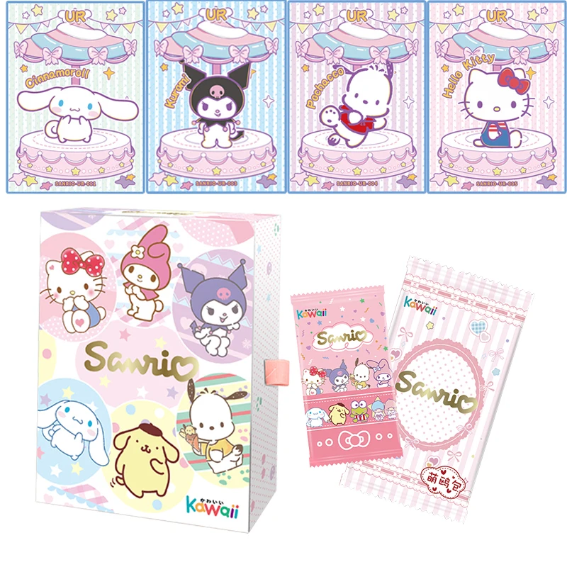

Sanrio Home Party Cute Card Collection HelloKitty MyMelody Little Twin Stars Cinnamoroll Limited Edition Acrylic Quicksand Cards