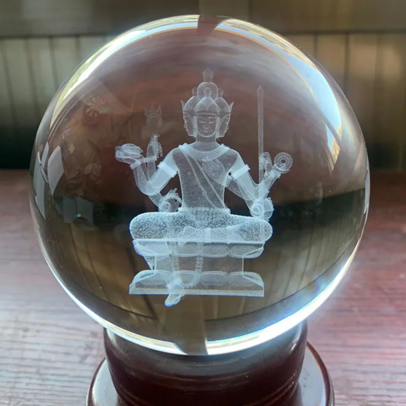 

Southeast Asia Thailand Efficacious Phra Phrom fortune god buddha 3D Crystal Sculpture Bring good luck Recruit wealth talisman