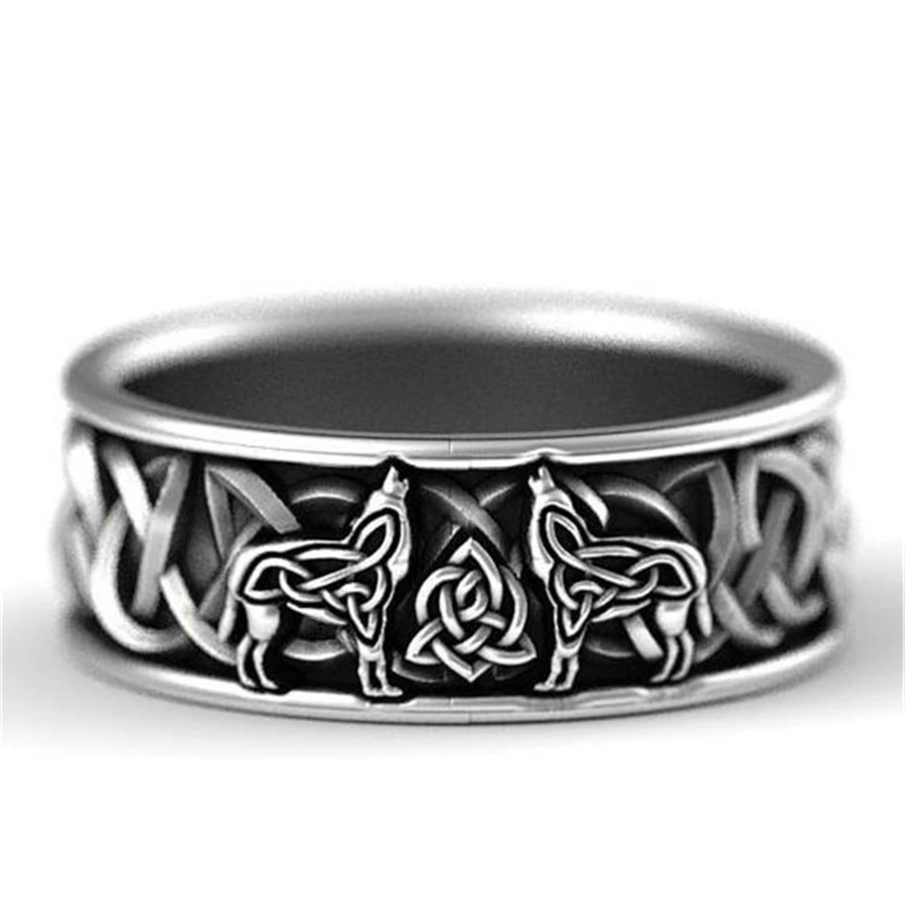 

Punk Metal Men's Ring Vintage Celtics Knot Rings for Women Viking Witch Knot Amulet Jewlery Punk Wicca Finger Rings