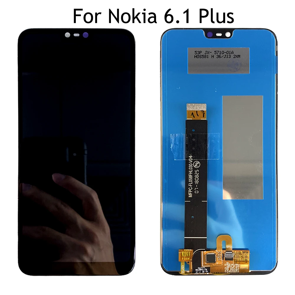 ЖК-дисплей 5 8 дюйма для Nokia 6 1 Plus X6 с сенсорным экраном и дигитайзером в сборе