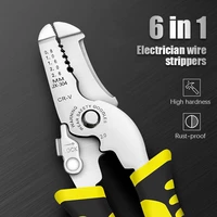 multifunctional wire stripper pliers cable cutter crimping stripping hand tool rubber handle for electrician repair tools