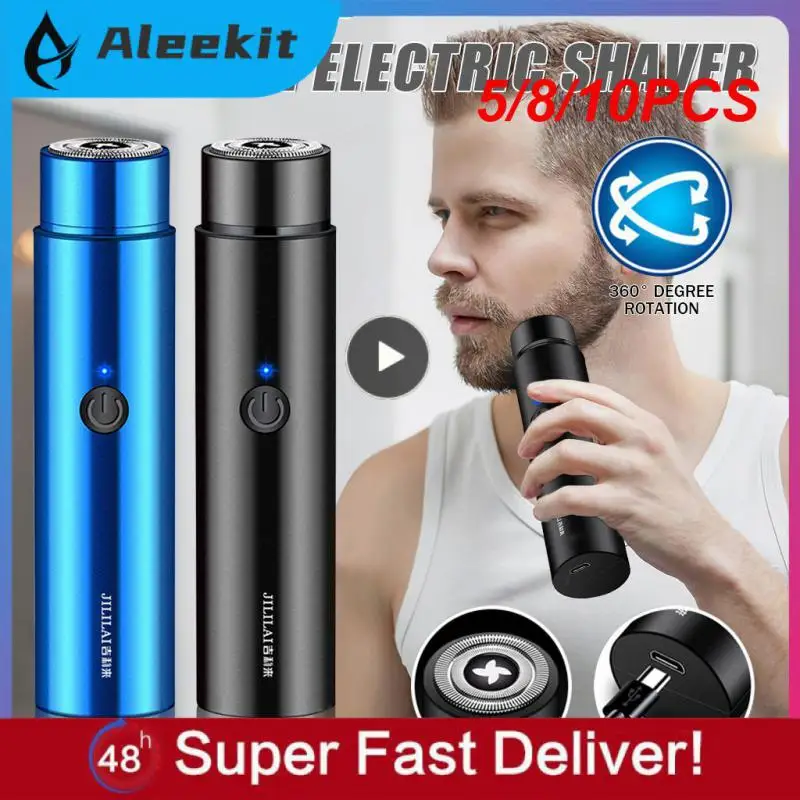 

Hot Sale Men Portable Electric Shaving Razors USB Rechargeable Mini Electric Shaver Travel Version Single Head Razor Accessories