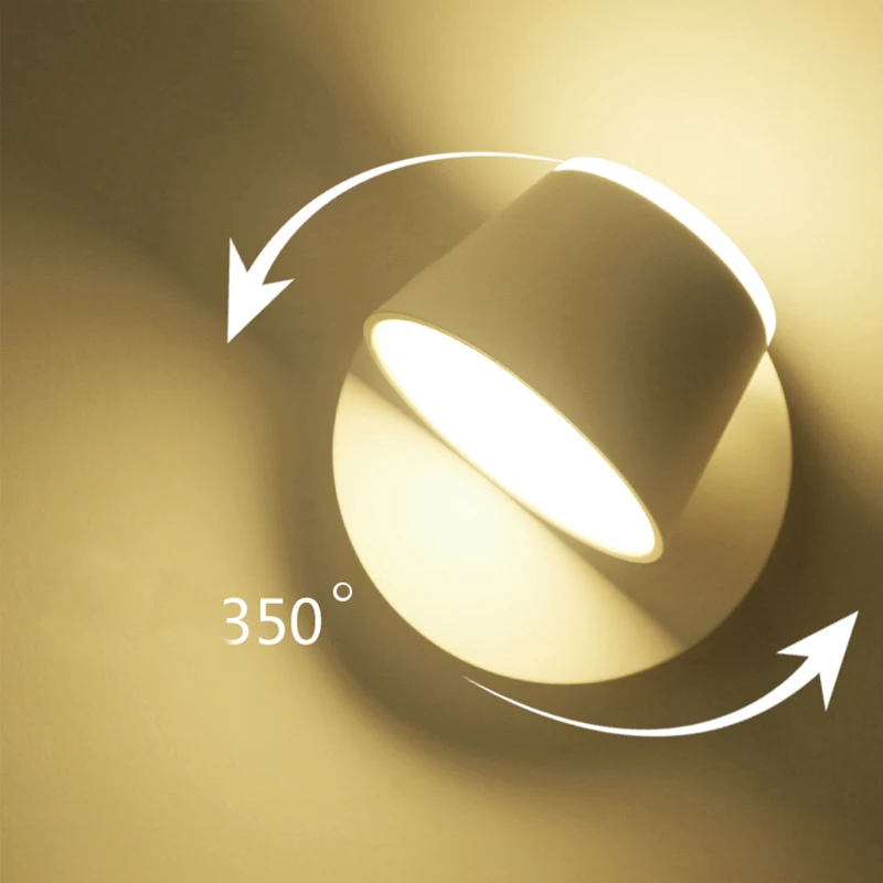 

Светодиодные Настенные светильники 360 градусов, Регулируемая лампа рядом с коридором, бра для гостиной, освещение в спальне отеля 8W6W24W, декор для комнаты, настенное искусство